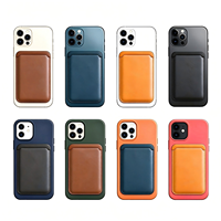 Casing Dompet Magnet Kulit PU dengan Logo Kustom, Tempat Kartu, dan Magnet untuk iPhone 15 18 14 Mini Pro Max