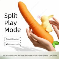 Masturbateur 2-en-1, stimulateur de clitoris et de mamelons par succion, vibrateur pour femmes, gode en silicone à double tête, vibrateur électrique pour point G, jouet sexuel