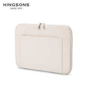 Kingsons Inner Sleeve <b>Tablet</b> <b>Bag</b> Ultra Thin Zipper Closure For Business Travel Beige - Product Image 3