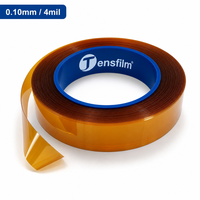 Cinta Aislante de Poliimida PI de 0.10mm con Adhesivo de Silicona, Color Ámbar, UL94 V-0, para PCB, Soldadura por Ola, Enmascaramiento de Motores y Transformadores