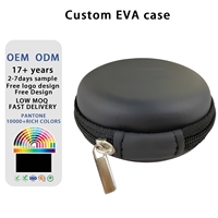 Berbentuk Bulat Keras Earphone Headset EVA Case Asli Pabrik EVA Earphone Case Kustom Mini EVA Case