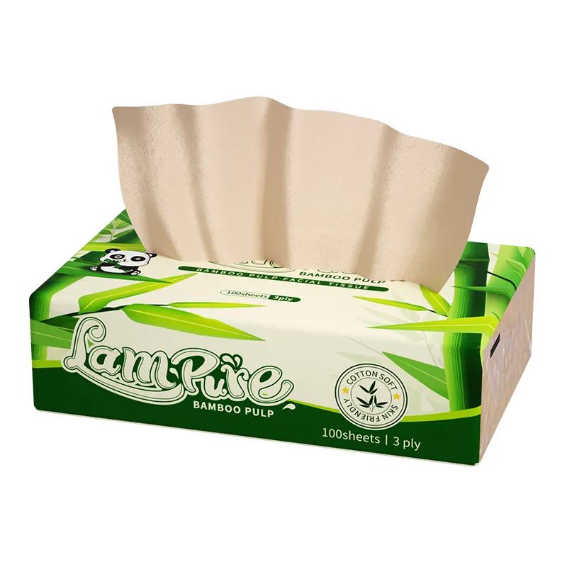 Lampure Ultra Soft Bamboo Facial Tissues 3 ply can be customized