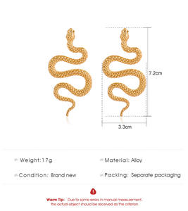 Женские серьги в виде змеи - Product Image 6