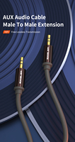 Adaptateur Jack 1/8, câble Aux plaqué or, câble Jack 3,5 mm, son stéréo haute fidélité, câble audio 3,5 à 3,5 TRS pour casque, haut-parleur de voiture
