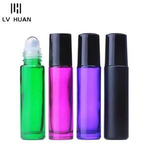 <span class=keywords><strong>Promo</strong></span> Vente Directe : Flacon Roll-on en Verre Épais Vide 10ml, Couleurs Violet, Vert, Rose Rouge, Noir, pour Huiles Essentielles - Lot de 100 - Product Image 1