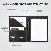 Fournitures de bureau en gros – Blocs-notes en cuir PU personnalisés format A4 pour entreprises