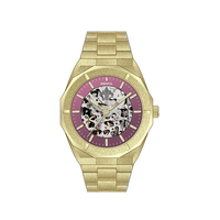 Montre de luxe pour homme en verre cristal de marque haut de gamme, mouvement 5 ATM résistant à l'eau, lumineuse, jour/date, bracelet en acier inoxydable