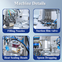 Machine de remplissage et de scellage rotative automatique pour miel, huile, boissons, confiture, ketchup, yaourt et pâtes, pour contenants en verre