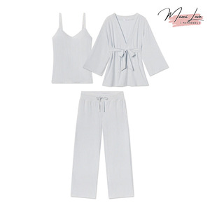 Pigiama per <span class=keywords><strong>Gravidanza</strong></span> e <span class=keywords><strong>Allattamento</strong></span> con Kimono Laterale Invisibile Regolabile per <span class=keywords><strong>Allattamento</strong></span>, Set Tre Pezzi per Donne - Product Image 1