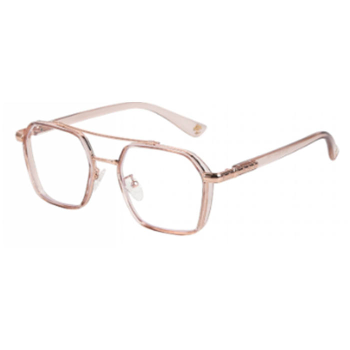 New Fashion Design Double Bridge Good Selling Product PC Metal Mixed  Optical Frames