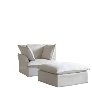 WS canape basit fauteuil salon otel meubles inclinable 1 yer doux fauteuil canape şezlong avec pouf