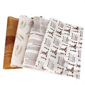 Papier sulfurisé antiadhésif imprimé sur mesure pour emballage alimentaire - Feuilles de cuisson pour burgers et gâteaux résistantes à la graisse - Product Image 1