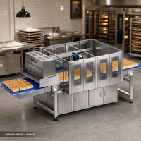 Machine à découper les gâteaux à la mousse automatique à ultrasons Wanli avec design en acier inoxydable pour boulangerie commerciale haute productivité