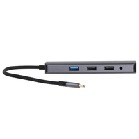 Hub OEM 5Gbps 9 Port Tipe C 100W PD Pengisian Cepat HDMI USB 3.0 Pembaca Kartu SD TF RJ45 Audio Docking Laptop