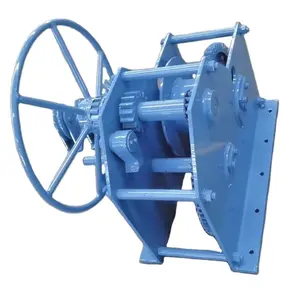 Double Speed Hand Winch Split Drum Worm Gear Ceiling Manual Winch With Steel Wire Cable