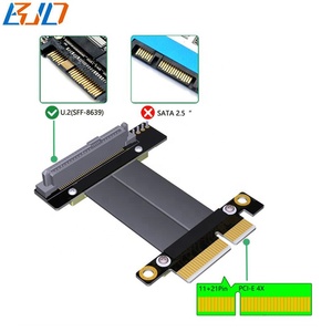 U2 NVME固态硬盘90度U.2 SFF-8639连接器至PCI-E 4X立管卡延长线10-100厘米 - Product Image 4
