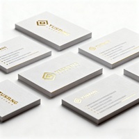 Impresión de Tarjetas de Visita Plegables con Papel Dorado, Tarjetas de Agradecimiento Negras, Tarjeta de Regalo Plegable con Logotipo Personalizado, Código QR de Instagram
