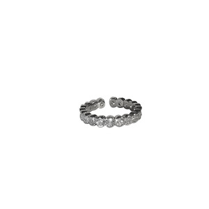 925 Sterling Silver Zircon <b>Ring</b> For Women Geometric Design Channel Setting Everyday Wear - Product Image 5