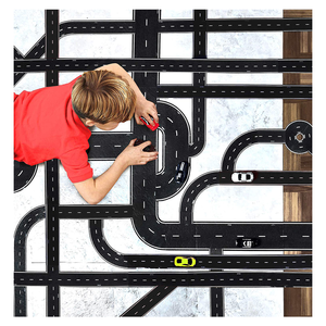 Pista de Carreras de Juguete con Curvas Personalizadas para Niños, Rollo de Adhesivos para Autos y Trenes - Product Image 2