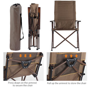 Chaise pliante de camping et de plage avec dossier, tabouret de barbecue portable japonais pour extérieur, en promotion - Product Image 2