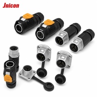 Connecteur circulaire étanche MJ16 en métal à verrouillage rapide IP67 3A 5A 10A, prise de panneau pour alimentation et signalisation, idéal pour l'éclairage extérieur