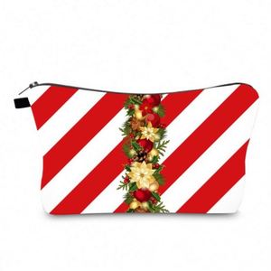 Nouvelle trousse de maquillage personnalisée avec imprimé de Noël, imperméable, portable, douce, sac cadeau cosmétique pour femmes et filles - Product Image 3
