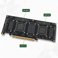 Carte PCB HDI à double GPU 40 couches, toutes couches, FR4 Megtron ENIG/ENEPIG, 112 Gbit/s PAM4, 100 % AOI/Rayons X pour serveur d'entraînement IA
