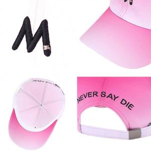 2026 Gradient Green Stylish 6-Panel 100% Polyester Waterproof Baseball Cap 3D Embroidery Unisex Gold Copper Buckle - Product Image 5