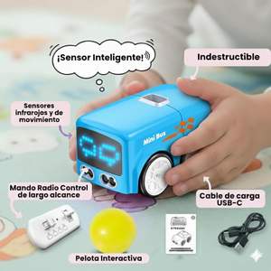 Mini Bus RC Magique 2.4G, Voiture Inductive qui Suivra la Ligne Tracée, Mini Bus Magique Interactif avec Modes Suivez et Évadez par Geste - Product Image 2