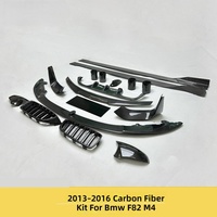 Kit carrosserie de modification en fibre de carbone amélioré pour BMW M4 F82 2013-2016 : Lame avant, diffuseur arrière, jupes latérales, coques de rétroviseurs