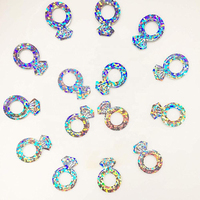 Party Dekoration Diamantring Konfetti Holo graphische Hochzeits dekorationen Wunder kerzen Verlobung Valentinstag Geschenke Gefälligkeiten