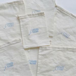 Custom Wholesale Recycled Cotton Packaging <b>Bag</b> Cotton <b>Dust</b> Pouch With Single Ribbon - Product Image 3