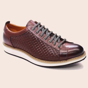 Zapatos de Cuero Vacuno de Primera Capa, Estilo Moderno, Zapatos Casuales para Hombre, Zapatos para Caminar, Clásicos Italianos - Product Image 5