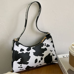 Bolso de hombro de piel sintética con estampado de leopardo para mujer, bolsa de hombro con estampado de leopardo, OEM ODM, cebra, color negro, <span class=keywords><strong>2022</strong></span> - Product Image 3