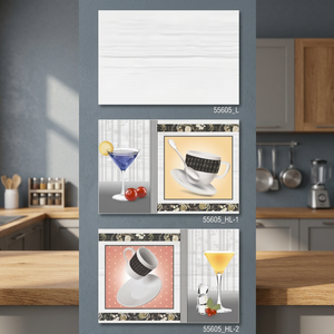 Carreaux de mur en céramique décoratifs colorés 300x450mm finition brillante images imprimées par HD parfaites pour l'intérieur de la salle à manger 12x18 pouces - Product Image 2