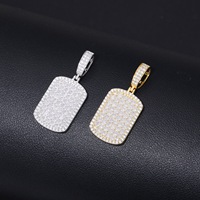 Collier pendentif de style militaire luxueux en argent sterling 925. Vente directe d'usine. Livré avec un certificat GRA.