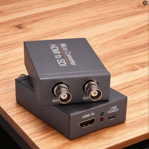 1080P <strong>SDI</strong> to HDMI Mini 3G <strong>HD</strong> HDMI to <strong>SDI</strong> Video Micro Converter Adapter with Power Audio Auto Format Detection for Camera - Product Image 2