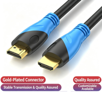 Câble 1M 2M 2.0 haute vitesse, connecteur de cordon haute définition 4K 60Hz, adaptateur pour ordinateur, moniteur, téléviseur, projecteur, console de jeu