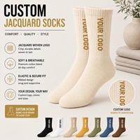 Chaussettes décontractées mi-mollet personnalisables en coton respirant pour hommes, chaussettes de sport avec logo personnalisé, directement de l'usine