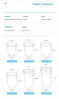 Gobelets en plastique PET transparent avec couvercles plats pour café glacé, thé à bulles, smoothies Gobelets jetables pour boissons froides pour cafés et événements