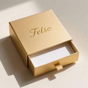 Wholesale Recycled Materials Jewelry & Perfume Packaging Slide <b>Box</b> with Embossing for Bracelet <b>Ring</b> Earrings-Custom Logo & Size - Product Image 1