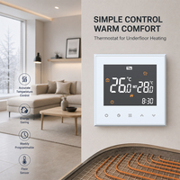 Termostato de Piso con Pantalla Táctil WiFi Moderno, con Pantalla LCD Grande, Control por Voz, Programa de Ahorro de Energía, 230V