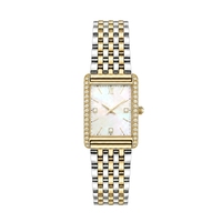 Fabrik Vintage Quarzuhren Damen Edelstahl Wasserdicht Japan-Uhrwerk Diamant Damen Luxus Vintage Uhr Rechteckig