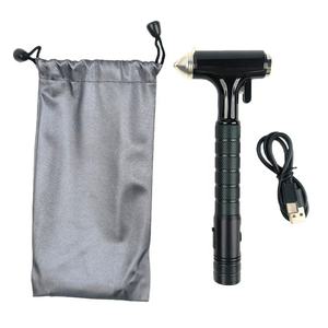 เครื่องตัดเข็มขัดนิรภัยในรถยนต์แบบ4 in 1ทำจากอะลูมิเนียมอัลลอยอเนกประสงค์พร้อมที่ตัดกระจกและไฟฉายแบบเต็ม - Product Image 3