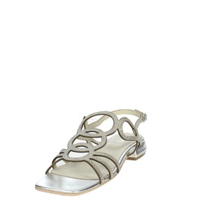 Sandali bassi da donna K-9481 di tendenza alla moda in stile grigio con chiusura lacci leggera e soletta in TPR antiscivolo - Product Image 6