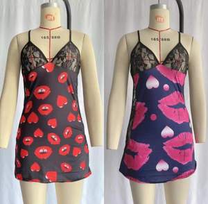 Vêtement de nuit d'été pour femmes, nuisette, chemise de nuit sexy, lingerie, robe de nuit, vêtement de nuit féminin, robe de nuit à épaules dénudées, robe de nuit pour la maison - Product Image 6