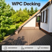 Système de terrasse modulaire en WPC 3,6 m antidérapant pour jardin