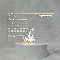 Boce effaçable LED veilleuse Transparent 3D acrylique sommeil lumière mariage noël Halloween Graduation bricolage Table décoration cadeau