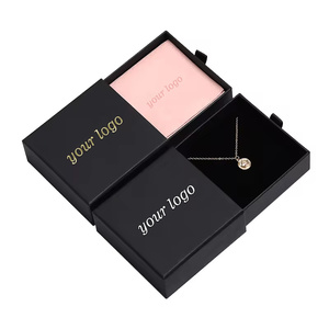 Sinh Thái Thân Thiện Với Giá Rẻ Nhỏ Biểu Tượng Tùy Chỉnh Kéo Trong Ngăn Kéo Đồ Trang Sức Quà Tặng Giấy Nhẫn Bông Tai Vòng Cổ Hộp Bao Bì Với Khay Bọt - Product Image 2