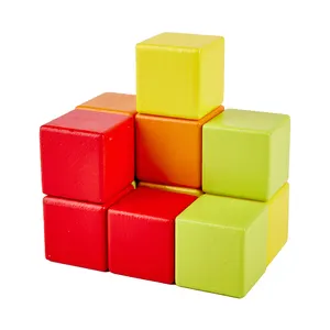 高品质立方体智商智力广场教育机械建筑拼图齿轮玩具木制3d木制脑筋玩具拼图